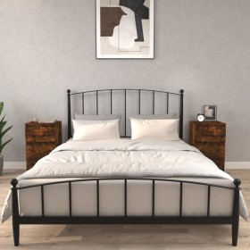 Mesitas de noche 2 uds color roble ahumado 40x35x70 cm de vidaXL, Mesitas de noche - Ref: Foro24-819719, Precio: 70,64 €, Des...