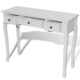 Mesa consola tocador con tres cajones blancos de vidaXL, Mesas auxiliares - Ref: Foro24-241143, Precio: 156,15 €, Descuento: %