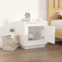 Mesita de noche madera contrachapada blanco 44x35x45 cm de vidaXL, Mesitas de noche - Ref: Foro24-819836, Precio: 40,15 €, De...