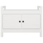 Banco de recibidor madera maciza de pino blanco 80x40x60 cm en Bancos para recibidores y almacenamiento | Comprar online en Foru