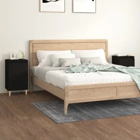 Nightstands 2 pcs black plywood 40x35x70 cm by vidaXL, Nightstands - Ref: Foro24-819631, Price: 66,11 €, Discount: %
