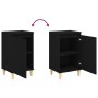 Mesitas de noche 2 uds madera contrachapada negro 40x35x70 cm de vidaXL, Mesitas de noche - Ref: Foro24-819631, Precio: 66,79...