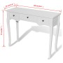 Mesa consola tocador con tres cajones blancos de vidaXL, Mesas auxiliares - Ref: Foro24-241143, Precio: 156,15 €, Descuento: %