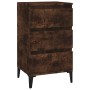 Mesita de noche madera contrachapada roble ahumado 40x35x70 cm de vidaXL, Mesitas de noche - Ref: Foro24-819673, Precio: 55,7...