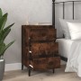 Mesita de noche madera contrachapada roble ahumado 40x35x70 cm de vidaXL, Mesitas de noche - Ref: Foro24-819673, Precio: 55,7...