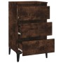 Mesita de noche madera contrachapada roble ahumado 40x35x70 cm de vidaXL, Mesitas de noche - Ref: Foro24-819673, Precio: 55,7...
