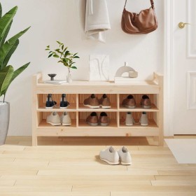 Banco de recibidor madera maciza de pino 110x40x60 cm en Bancos para recibidores y almacenamiento | Comprar online en Foru.es