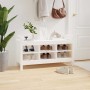 Banco de recibidor madera maciza de pino blanco 110x40x60 cm en Bancos para recibidores y almacenamiento | Comprar online en For