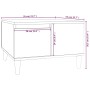 Mesa de centro madera contrachapada roble marrón 55x55x36,5 cm de vidaXL, Mesas de centro - Ref: Foro24-821083, Precio: 36,91...