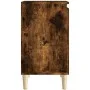 Armario de lavabo madera contrachapada roble ahumado 58x33x60cm de vidaXL, Tocadores de baño - Ref: Foro24-821257, Precio: 49...