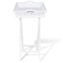 Mesa auxiliar con bandeja blanca de vidaXL, Mesas auxiliares - Ref: Foro24-241148, Precio: 79,27 €, Descuento: %