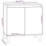Armario de lavabo madera contrachapada roble ahumado 58x33x60cm de vidaXL, Tocadores de baño - Ref: Foro24-821257, Precio: 49...