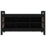 Banco de recibidor madera maciza de pino negro 110x40x60 cm en Bancos para recibidores y almacenamiento | Comprar online en Foru