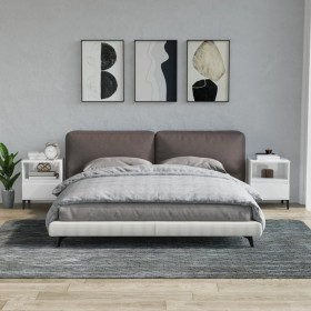 Mesitas de noche 2 unidades blanco brillante 40x35x50 cm en Armarios y almacenamiento | Comprar online en Foru.es
