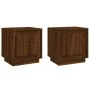 Mesita noche 2 uds madera contrachapada marrón roble 44x35x45cm de vidaXL, Mesitas de noche - Ref: Foro24-819851, Precio: 58,...