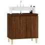 Armario de lavabo madera contrachapada roble marrón 58x33x60 cm de vidaXL, Tocadores de baño - Ref: Foro24-821259, Precio: 49...