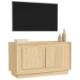 Mueble para TV madera contrachapada roble Sonoma 80x35x45 cm de vidaXL, Muebles TV - Ref: Foro24-819855, Precio: 48,93 €, Des...
