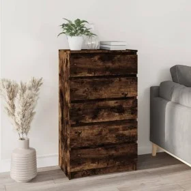 Smoked oak plywood wooden dresser 60x36x103 cm by vidaXL, Drawers - Ref: Foro24-823021, Price: 107,94 €, Discount: %