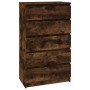 Cómoda de madera contrachapada roble ahumado 60x36x103 cm de vidaXL, Cajoneras - Ref: Foro24-823021, Precio: 115,05 €, Descue...