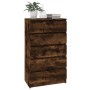 Cómoda de madera contrachapada roble ahumado 60x36x103 cm de vidaXL, Cajoneras - Ref: Foro24-823021, Precio: 115,05 €, Descue...