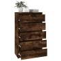 Cómoda de madera contrachapada roble ahumado 60x36x103 cm de vidaXL, Cajoneras - Ref: Foro24-823021, Precio: 115,05 €, Descue...