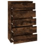 Cómoda de madera contrachapada roble ahumado 60x36x103 cm de vidaXL, Cajoneras - Ref: Foro24-823021, Precio: 115,05 €, Descue...