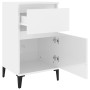 Mesitas de noche 2 unidades blanco brillante 40x35x70 cm de vidaXL, Mesitas de noche - Ref: Foro24-819713, Precio: 88,81 €, D...