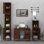 Armario de lavabo madera contrachapada roble marrón 80x33x60 cm de vidaXL, Tocadores de baño - Ref: Foro24-821283, Precio: 92...