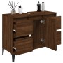Armario de lavabo madera contrachapada roble marrón 80x33x60 cm de vidaXL, Tocadores de baño - Ref: Foro24-821283, Precio: 92...