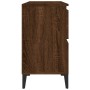 Armario de lavabo madera contrachapada roble marrón 80x33x60 cm de vidaXL, Tocadores de baño - Ref: Foro24-821283, Precio: 92...