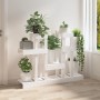 Soporte para plantas madera maciza pino blanco 104,5x25x77,5 cm en Soportes para macetas | Comprar online en Foru.es