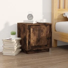 Smoked oak plywood nightstand 44x35x45 cm by vidaXL, Nightstands - Ref: Foro24-819846, Price: 31,05 €, Discount: %