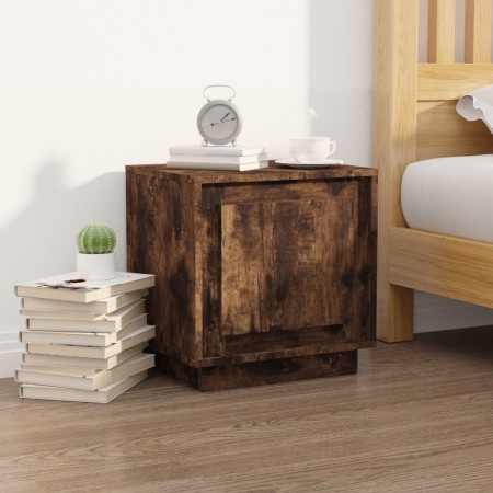 Mesita de noche madera contrachapada roble ahumado 44x35x45 cm de vidaXL, Mesitas de noche - Ref: Foro24-819846, Precio: 31,3...