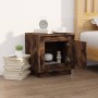 Mesita de noche madera contrachapada roble ahumado 44x35x45 cm de vidaXL, Mesitas de noche - Ref: Foro24-819846, Precio: 31,3...