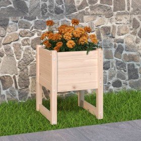 Jardinera de madera maciza de pino 40x40x52,5 cm en Macetas y jardineras | Comprar online en Foru.es