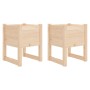 Jardinera 2 unidades madera maciza de pino 40x40x52,5 cm en Macetas y jardineras | Comprar online en Foru.es