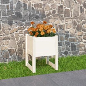 Jardinera madera maciza de pino blanco 40x40x52,5 cm en Macetas y jardineras | Comprar online en Foru.es