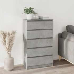 Cajonera de madera contrachapada gris hormigón 60x36x103 cm de vidaXL, Cajoneras - Ref: Foro24-823020, Precio: 108,59 €, Desc...