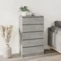 Cajonera de madera contrachapada gris hormigón 60x36x103 cm de vidaXL, Cajoneras - Ref: Foro24-823020, Precio: 106,90 €, Desc...
