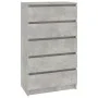 Cajonera de madera contrachapada gris hormigón 60x36x103 cm de vidaXL, Cajoneras - Ref: Foro24-823020, Precio: 106,90 €, Desc...