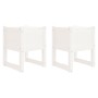 Jardinera 2 unidades madera maciza de pino blanco 40x40x52,5 cm en Macetas y jardineras | Comprar online en Foru.es