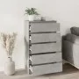 Cajonera de madera contrachapada gris hormigón 60x36x103 cm de vidaXL, Cajoneras - Ref: Foro24-823020, Precio: 106,90 €, Desc...
