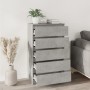 Cajonera de madera contrachapada gris hormigón 60x36x103 cm de vidaXL, Cajoneras - Ref: Foro24-823020, Precio: 108,59 €, Desc...