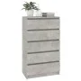 Cajonera de madera contrachapada gris hormigón 60x36x103 cm de vidaXL, Cajoneras - Ref: Foro24-823020, Precio: 106,90 €, Desc...