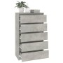Cajonera de madera contrachapada gris hormigón 60x36x103 cm de vidaXL, Cajoneras - Ref: Foro24-823020, Precio: 108,59 €, Desc...