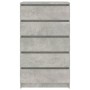 Cajonera de madera contrachapada gris hormigón 60x36x103 cm de vidaXL, Cajoneras - Ref: Foro24-823020, Precio: 108,59 €, Desc...