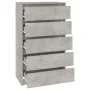 Cajonera de madera contrachapada gris hormigón 60x36x103 cm de vidaXL, Cajoneras - Ref: Foro24-823020, Precio: 106,90 €, Desc...