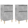 Mesitas de noche 2 uds gris hormigón 40x35x70 cm de vidaXL, Mesitas de noche - Ref: Foro24-819701, Precio: 77,26 €, Descuento: %
