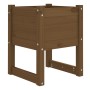 Jardinera 2 uds madera maciza de pino marrón miel 40x40x52,5 cm en Macetas y jardineras | Comprar online en Foru.es