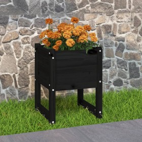 Jardinera madera maciza de pino negro 40x40x52,5 cm en Macetas y jardineras | Comprar online en Foru.es